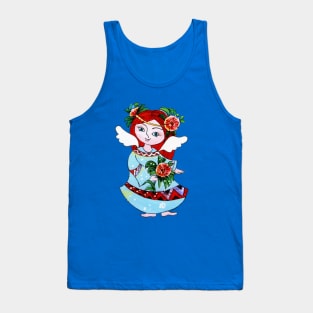 Angel girl with the flower decor Tank Top